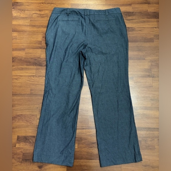 Lands End Fit 2 Pinstriped Trousers Navy Blue Pockets Dress Pants Size 18 NWOT - Picture 11 of 11